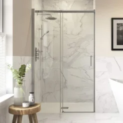 Supreme 1000mm Semi-Framed Sliding Door Shower Enclosure -Burling Shower Shop Supreme Slider Lifestyle3 2