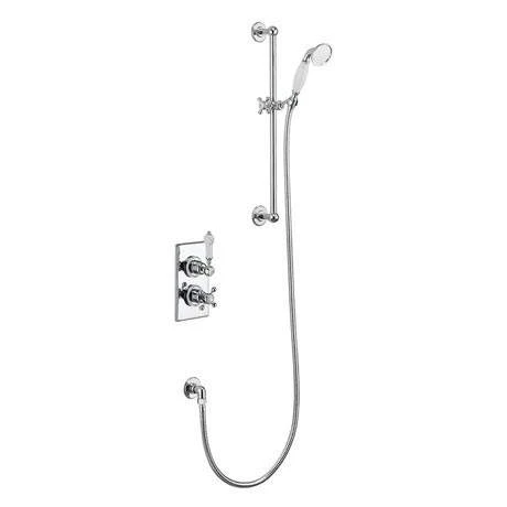 Burlington Trent Concealed Traditional Shower - Slide Rail, Hose And Handset - TF1H 1 Burlington Trent Concealed Traditional Shower - Slide Rail, Hose And Handset - TF1H