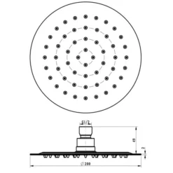 Villeroy & Boch Complete Concealed Shower Set Round Chrome 17 Villeroy & Boch Complete Concealed Shower Set Round Chrome -Burling Shower Shop VB UNIVERSAL 200MM ROUND HEAD TECH 1