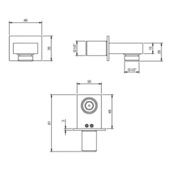 Villeroy & Boch Complete Verve Shower Set With Riser Rail Square Chrome 14 Villeroy & Boch Complete Verve Shower Set With Riser Rail Square Chrome -Burling Shower Shop VB UNIVERSAL SHOWER OUTLET SQUARE TECH 2