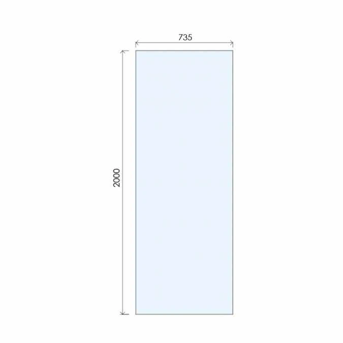 Abacus 8mm Wetroom Shower Screen Glass 735mm 3 Abacus 8mm Wetroom Shower Screen Glass 735mm - Image 3