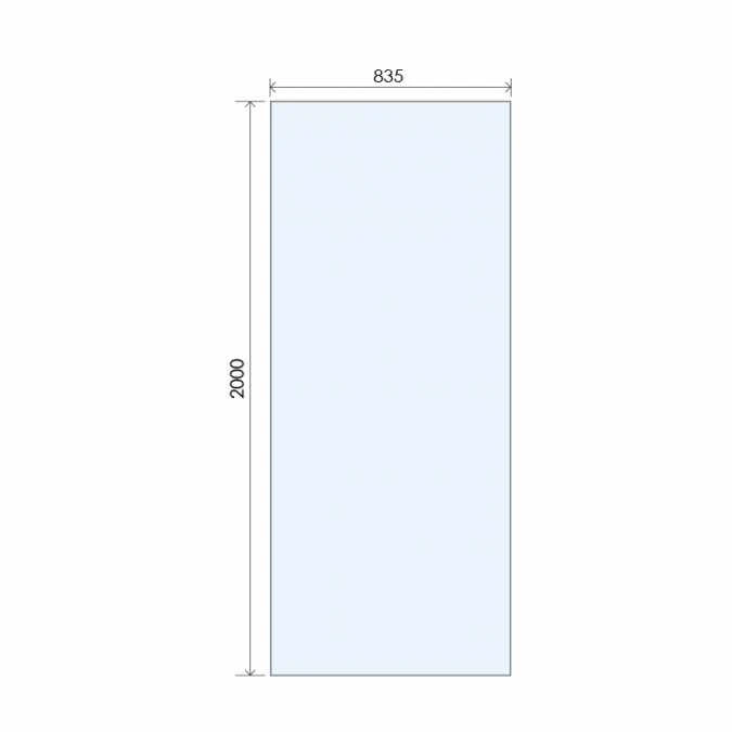 Abacus 8mm Wetroom Shower Screen Glass 835mm 2 Abacus 8mm Wetroom Shower Screen Glass 835mm - Image 2