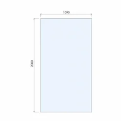Abacus 8mm Wetroom Shower Screen Glass 1090mm 5 Abacus 8mm Wetroom Shower Screen Glass 1090mm -Burling Shower Shop VEGX 00 0855 TECH 1090
