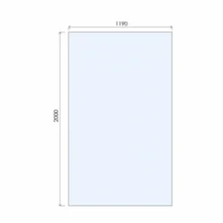 Abacus 8mm Wetroom Shower Screen Glass 1190mm 5 Abacus 8mm Wetroom Shower Screen Glass 1190mm -Burling Shower Shop VEGX 00 0860 TECH