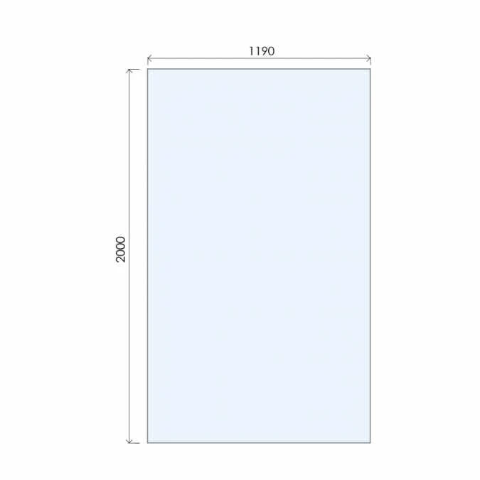 Abacus 8mm Wetroom Shower Screen Glass 1190mm 3 Abacus 8mm Wetroom Shower Screen Glass 1190mm - Image 3
