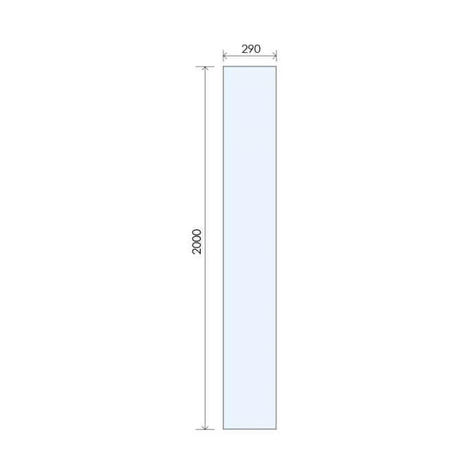 Abacus 8mm Wetroom Shower Screen Glass 290mm 3 Abacus 8mm Wetroom Shower Screen Glass 290mm - Image 3