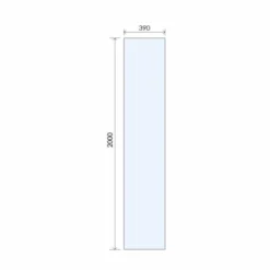 Abacus 8mm Wetroom Shower Screen Glass 390mm 5 Abacus 8mm Wetroom Shower Screen Glass 390mm -Burling Shower Shop VEGX 00 1010 TECH 390