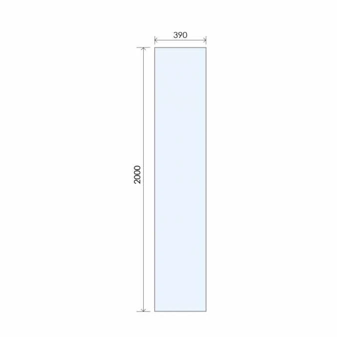 Abacus 8mm Wetroom Shower Screen Glass 390mm 3 Abacus 8mm Wetroom Shower Screen Glass 390mm - Image 3