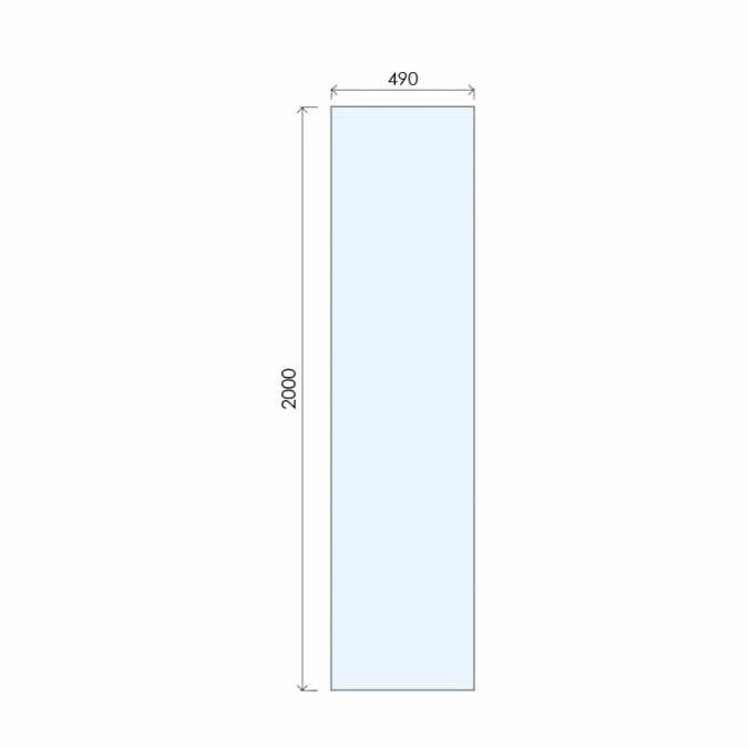Abacus 10mm Glass Panel For Wetrooms - 490mm 2 Abacus 10mm Glass Panel For Wetrooms - 490mm - Image 2