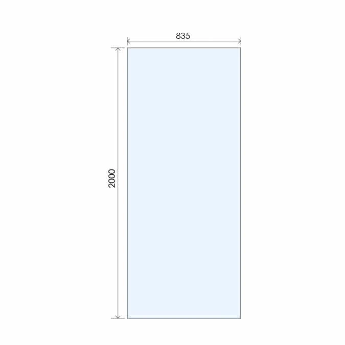 Abacus 10mm Glass Panels For Wetrooms - 835mm 2 Abacus 10mm Glass Panels For Wetrooms - 835mm - Image 2
