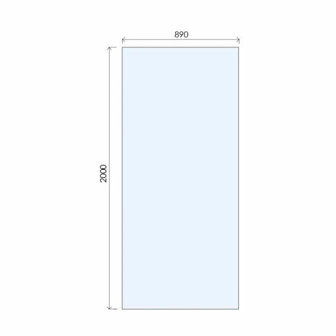 Abacus 10mm Glass Panels For Wetrooms - 890mm 2 Abacus 10mm Glass Panels For Wetrooms - 890mm - Image 2