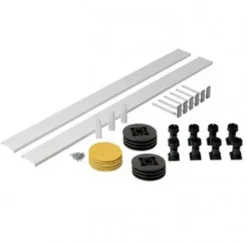 Vantage 2000 Brushed Brass Sliding Shower Door 1200mm - Easy Clean 5 Vantage 2000 Brushed Brass Sliding Shower Door 1200mm - Easy Clean -Burling Shower Shop Volente Leg Set Panels