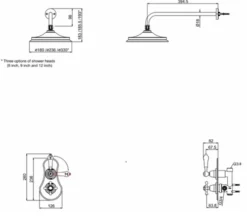 Burlington Severn Concealed Thermostatic Shower With Fixed Head - VF1S -Burling Shower Shop burlington severn fixed head tech
