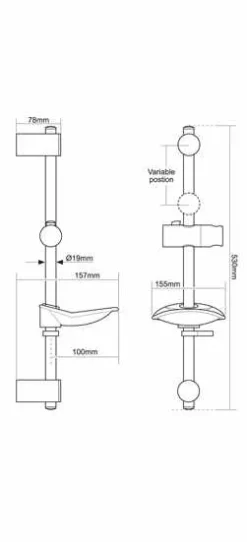 Triton Dene Cool Touch Thermostatic Bar Mixer Shower - Low Pressure 10 Triton Dene Cool Touch Thermostatic Bar Mixer Shower - Low Pressure -Burling Shower Shop dene shower rail tech