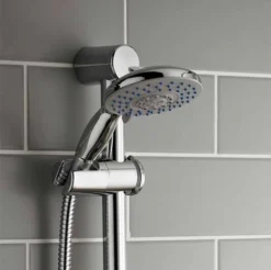 Plan Thermostatic Concealed Shower Valve With Fixed Rain Head & Riser Rail - Kartell UK -Burling Shower Shop kartell plan shower hand option1 lifestyle SHO001PL SHO080DE SHO092OE main 1