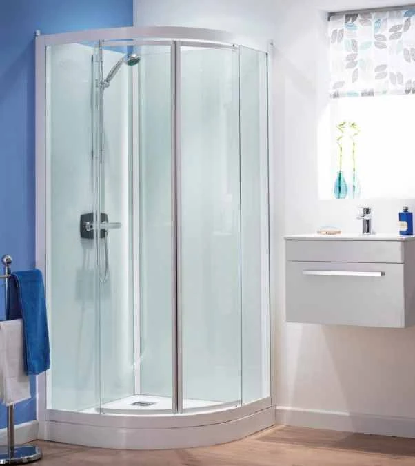 Kinedo Kineprime Glass Sliding Quadrant Shower Enclosure - 800 X 800mm 1 Kinedo Kineprime Glass Sliding Quadrant Shower Enclosure - 800 X 800mm
