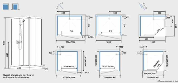 Kinedo Kineprime Glass Pivot Shower Enclosure - 800 X 800mm 3 Kinedo Kineprime Glass Pivot Shower Enclosure - 800 X 800mm - Image 3