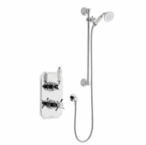 Klassique Thermostatic Concealed Shower Valve With Riser Rail Kit - Kartell UK 1 Klassique Thermostatic Concealed Shower Valve With Riser Rail Kit - Kartell UK