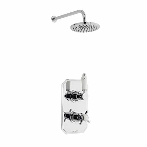 Klassique Thermostatic Concealed Shower Valve With Fixed Rain Head - Kartell UK 1 Klassique Thermostatic Concealed Shower Valve With Fixed Rain Head - Kartell UK