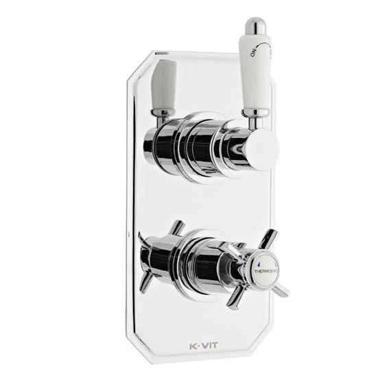 Klassique Thermostatic Concealed Shower Valve With Fixed Rain Head - Kartell UK 2 Klassique Thermostatic Concealed Shower Valve With Fixed Rain Head - Kartell UK - Image 2