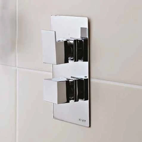 Element Thermostatic Concealed Shower Valve With Fixed Rain Head - Kartell UK 2 Element Thermostatic Concealed Shower Valve With Fixed Rain Head - Kartell UK - Image 2