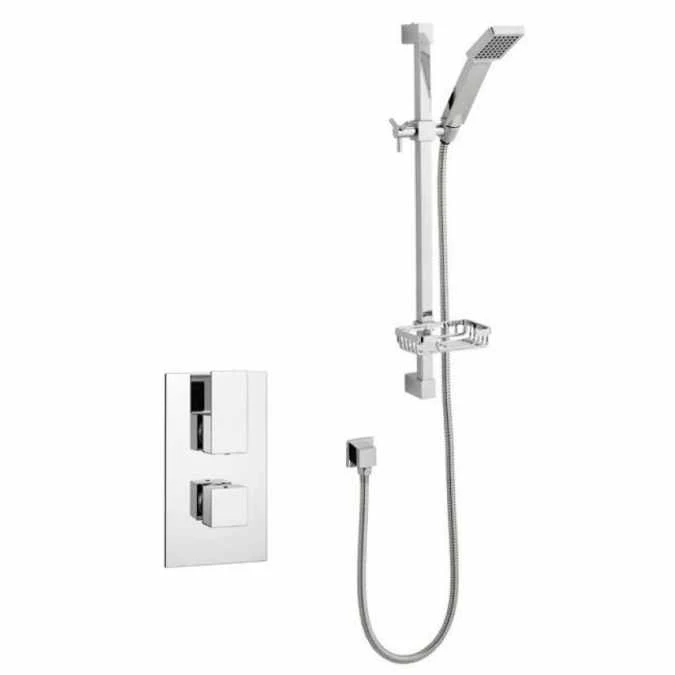Element Thermostatic Concealed Shower Valve With Riser Rail Kit - Kartell UK 1 Element Thermostatic Concealed Shower Valve With Riser Rail Kit - Kartell UK