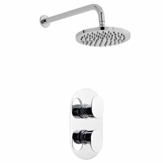 Logik Thermostatic Concealed Shower With Fixed Rain Head - Kartell UK 1 Logik Thermostatic Concealed Shower With Fixed Rain Head - Kartell UK
