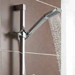 Pure Thermostatic Concealed Shower Valve With Fixed Rain Head & Riser Rail - Kartell UK -Burling Shower Shop pure handset 1