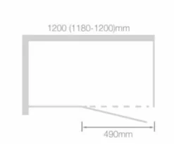 1400mm - Pure Black Semi-Frameless Hinged Shower Door - Clear Glass 8 1400mm - Pure Black Semi-Frameless Hinged Shower Door - Clear Glass -Burling Shower Shop s6209 tech