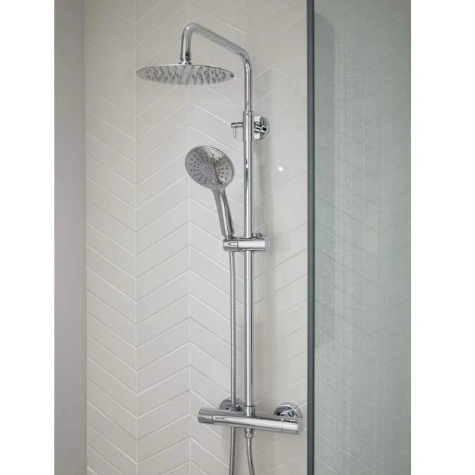 Spey Series 2 Chrome Dual Head Thermostatic Shower Kit - Highlife Bathrooms 2 Spey Series 2 Chrome Dual Head Thermostatic Shower Kit - Highlife Bathrooms - Image 2