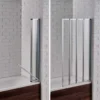 Aquadart Venturi 6 4 Fold Bath Shower Screen With Swiftseal - 1400 X 800mm - Right Hand