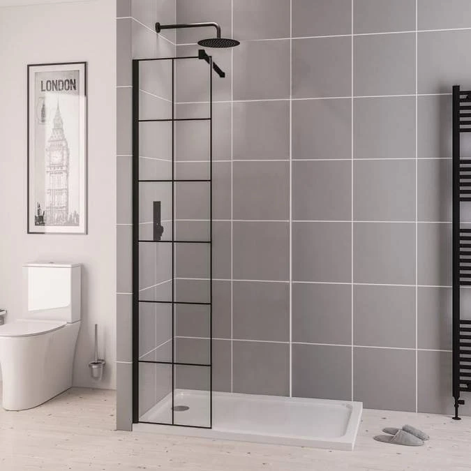 Vantage 2000, 760mm Matt Black Framed Walk In Shower Screen - Eastbrook 3 Vantage 2000, 760mm Matt Black Framed Walk In Shower Screen - Eastbrook - Image 3