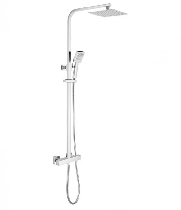 The White Space Square Dual Head Shower Set - Chrome 1 The White Space Square Dual Head Shower Set - Chrome