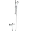 The White Space Chrome Bar Valve Shower Slide Rail Kit
